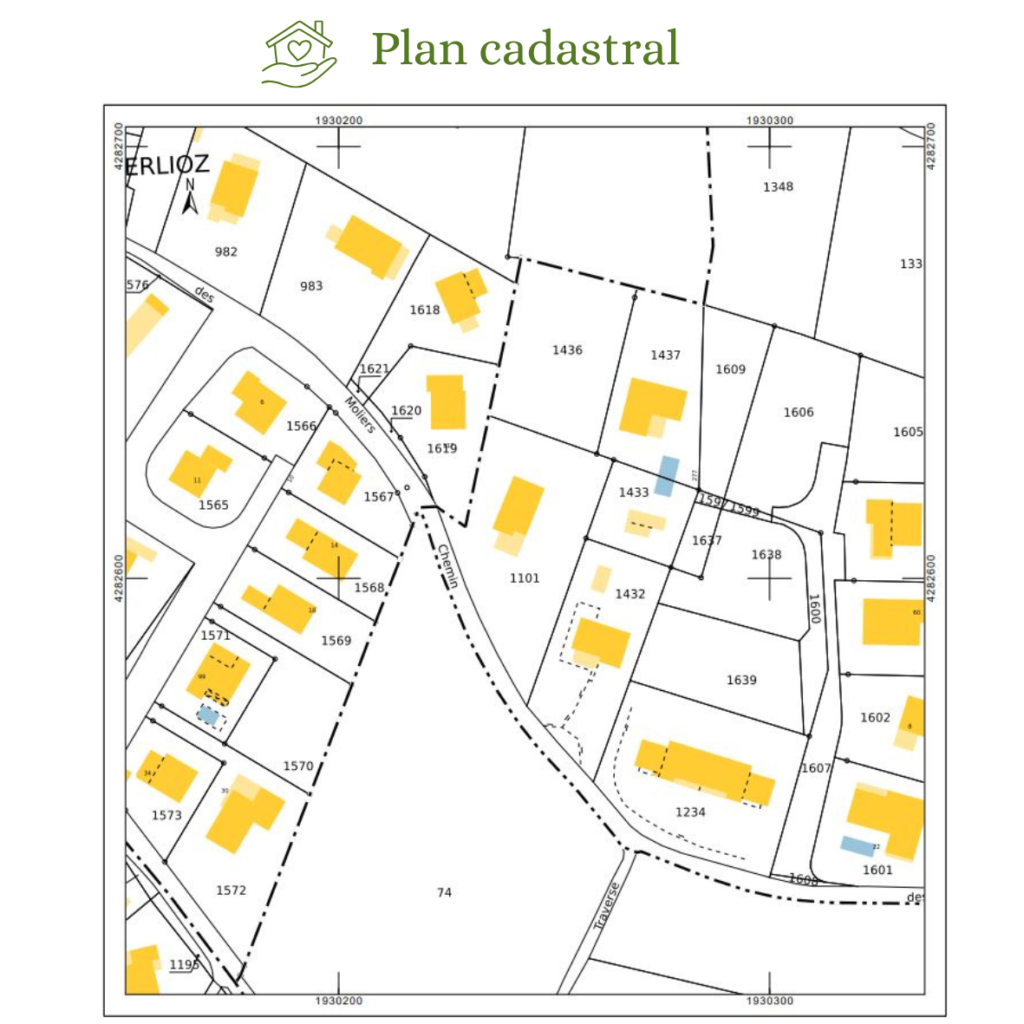 Etude géobiologique d'un plan cadastral pour analyser un terrain et son environnement