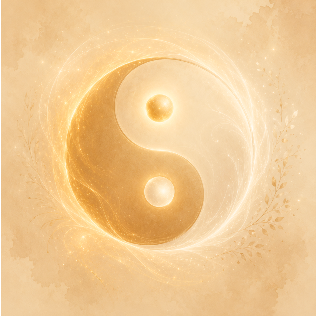 Symbole du Yin-Yang représentant l'équilibre et l'harmonie dans l'accompagnement personnalisé des flammes jumelles