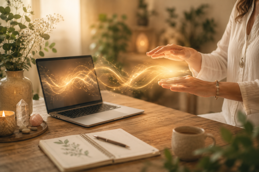 Séance énergétique Le Chemin vers soi - accompagnement holistique et énergétique à distance depuis chez vous